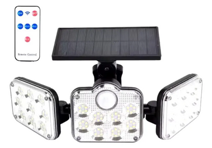 FALCON H9™ Reflector Solar LED 3 Cabezas con Sensor de Movimiento ☀️💡