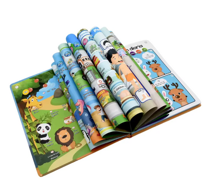 Libro Interactivo Bilingüe Kids™ - Aprendizaje con Audio en Español e Inglés 📖🔊