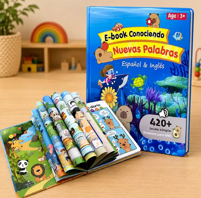 Libro Interactivo Bilingüe Kids™ - Aprendizaje con Audio en Español e Inglés 📖🔊