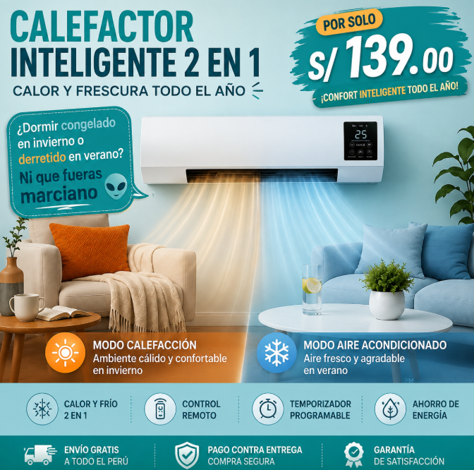 ComfortHeat™ - Calefactor y Aire Acondicionado 2 en 1 ❄️🔥