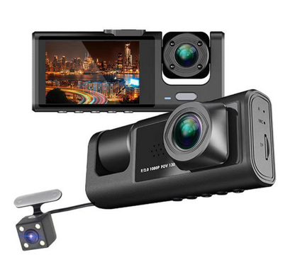 Cámara DVR Triple para Auto Full HD 1080P🚗🎥🛡️