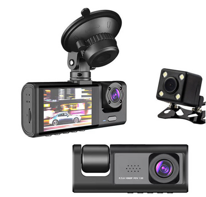 Cámara DVR Triple para Auto Full HD 1080P🚗🎥🛡️