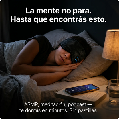😴 Máscara de Sueño Bluetooth con Parlantes Ultrafinos | Descansa sin Audífonos