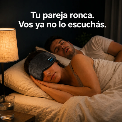 😴 Máscara de Sueño Bluetooth con Parlantes Ultrafinos | Descansa sin Audífonos