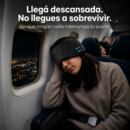 😴 Máscara de Sueño Bluetooth con Parlantes Ultrafinos | Descansa sin Audífonos